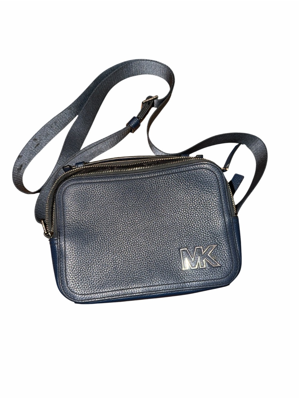 Michael Kors Navy Pebbled Leather Men’s Crossbody Bag